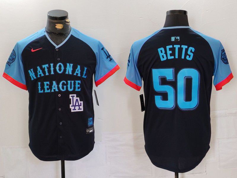 Men Los Angeles Dodgers #50 Betts Blue All star 2024 Nike MLB Jersey style 1->houston astros->MLB Jersey
